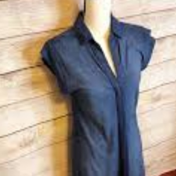 Anthropologie - Cloth and Stone - Collared button down Cap Sleeve Dress - Picture 14 of 15
